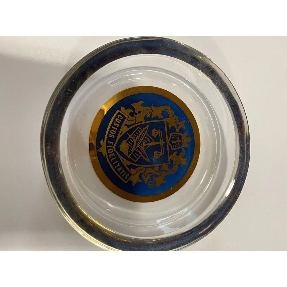 Coaster Glass Wine‎ Drinks 4 pieces Vintage Custos Fideletatis